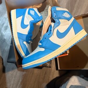 Nike Blue and White High-Top Sneakers